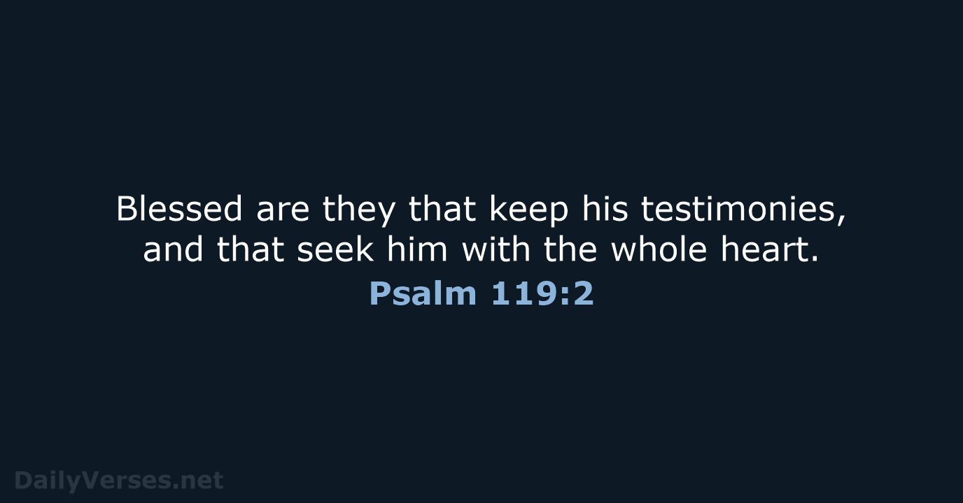 Psalm 119:2 - KJV