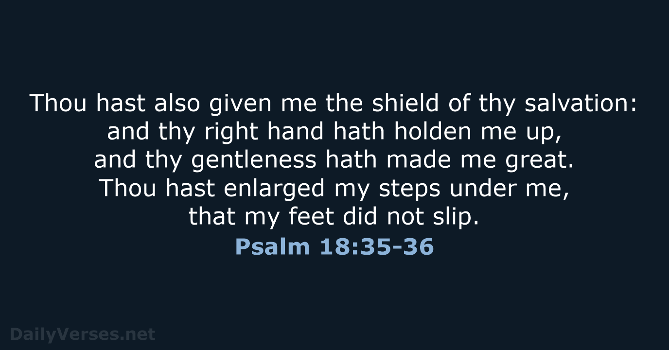 Psalm 18:35-36 - KJV