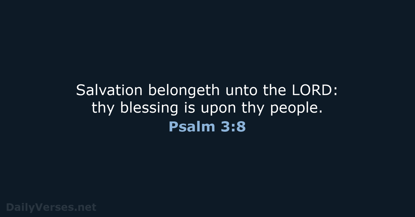 Psalm 3:8 - KJV
