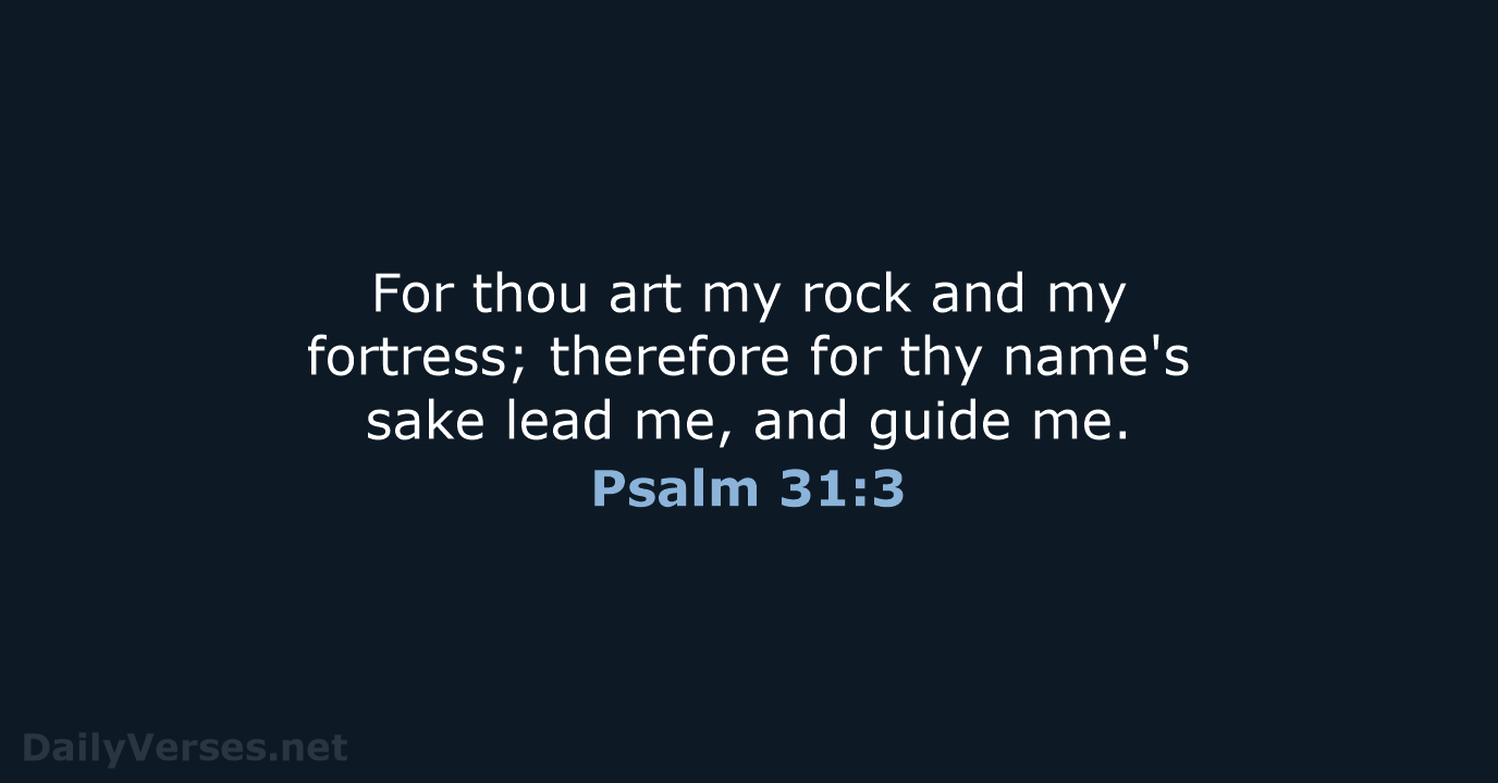 Psalm 31:3 - KJV