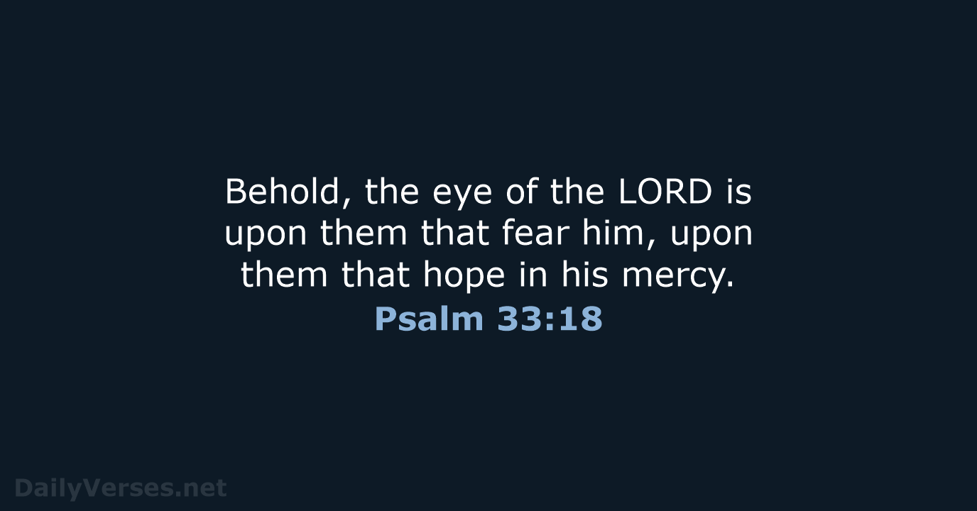 Psalm 33:18 - KJV