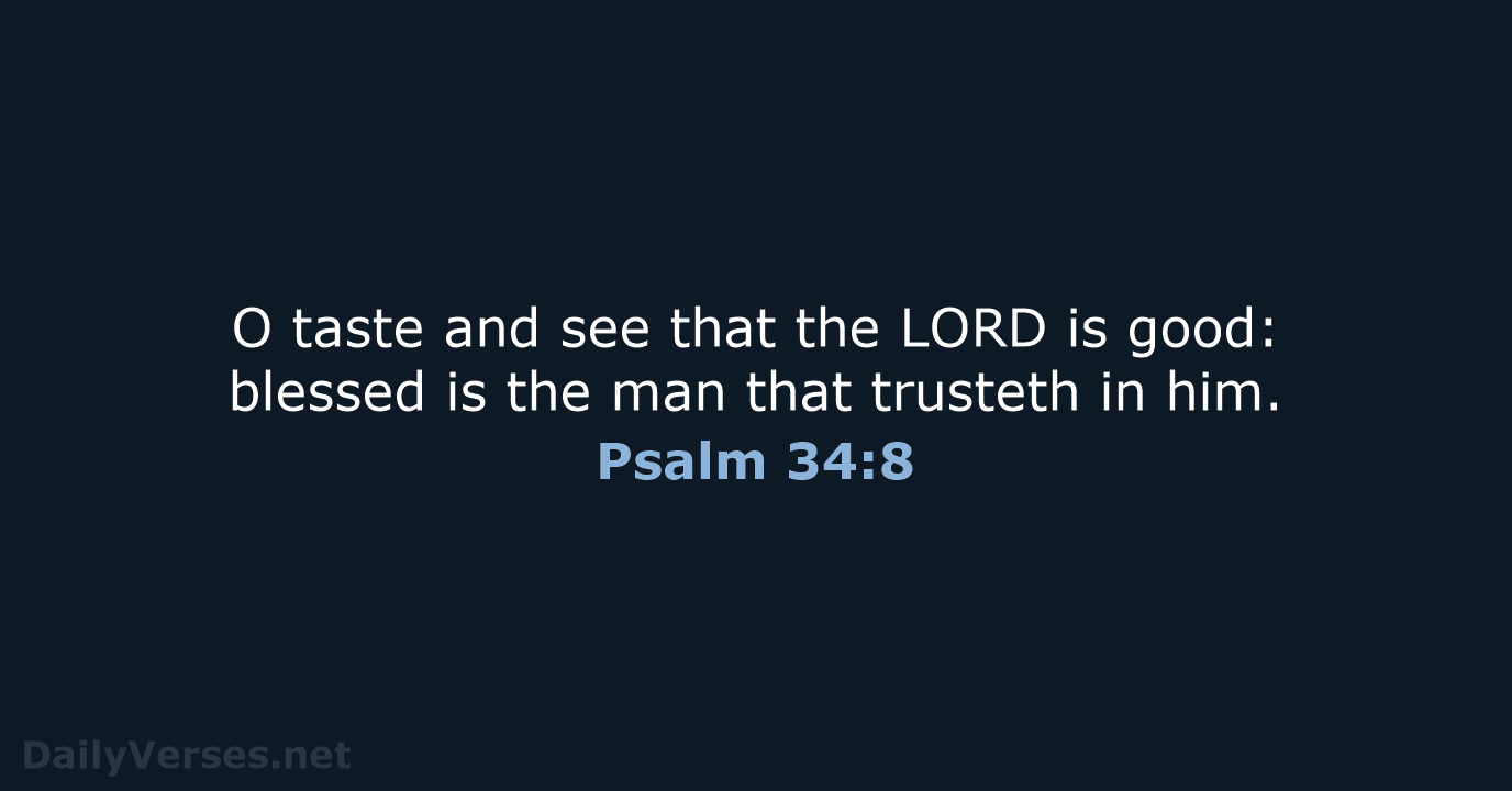 Psalm 34:8 - KJV