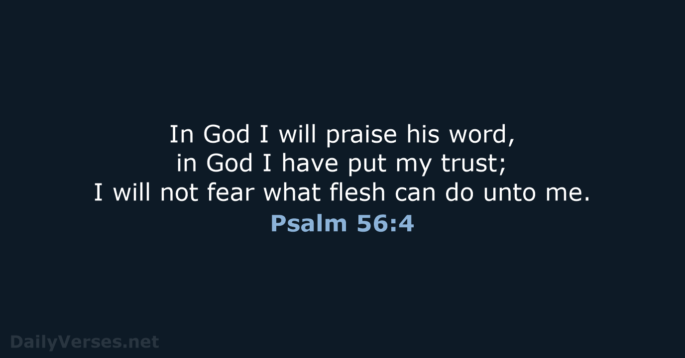 Psalm 56:4 - KJV