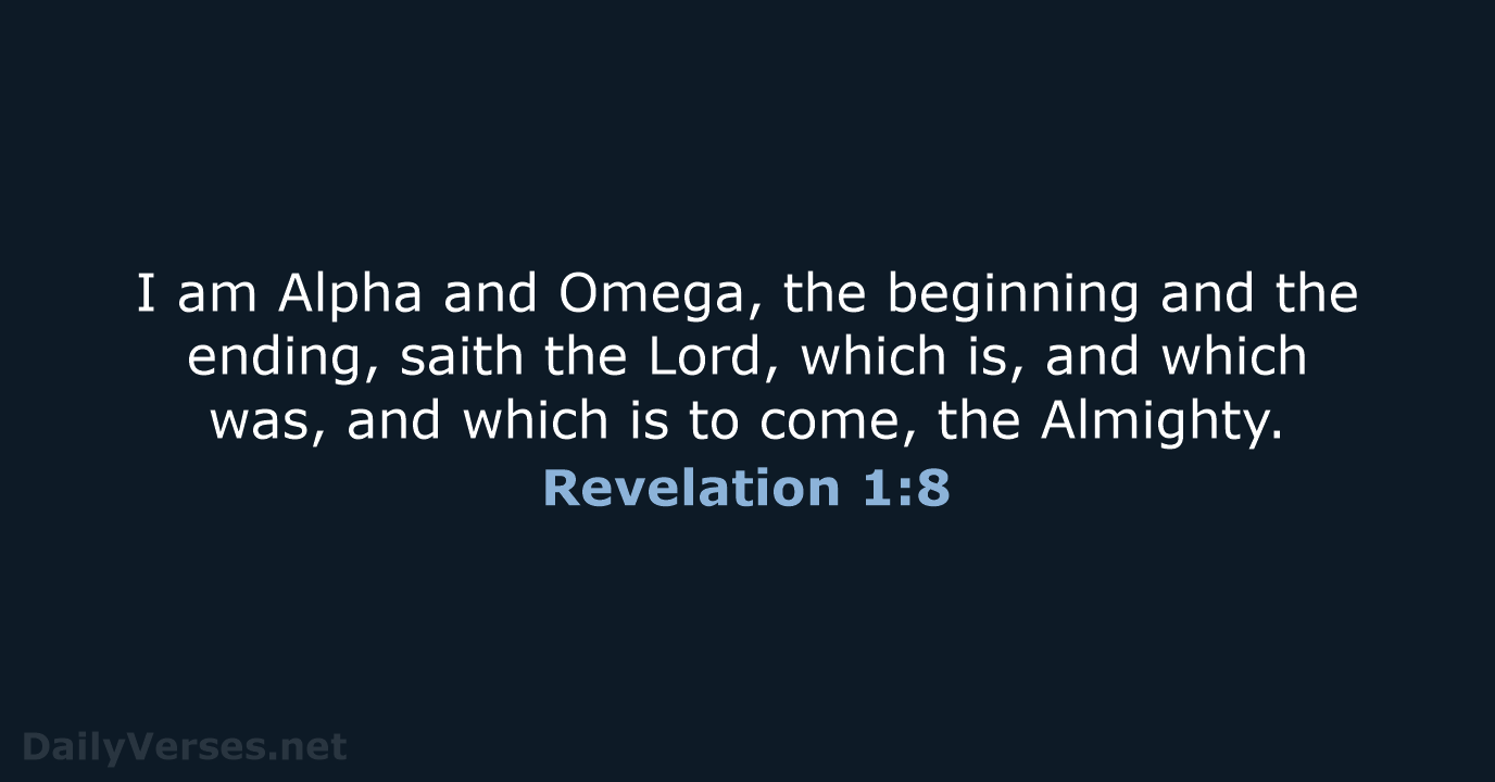 Revelation 1:8 - KJV