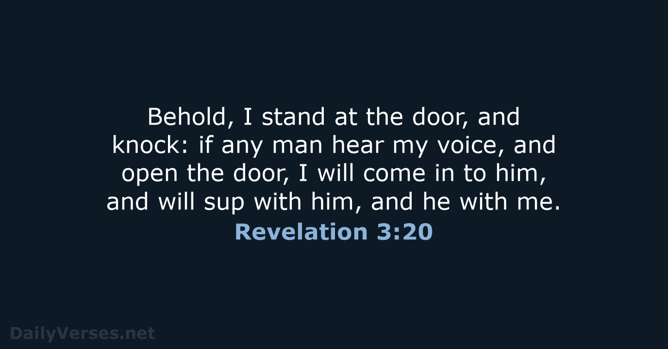 Revelation 3:20 - KJV