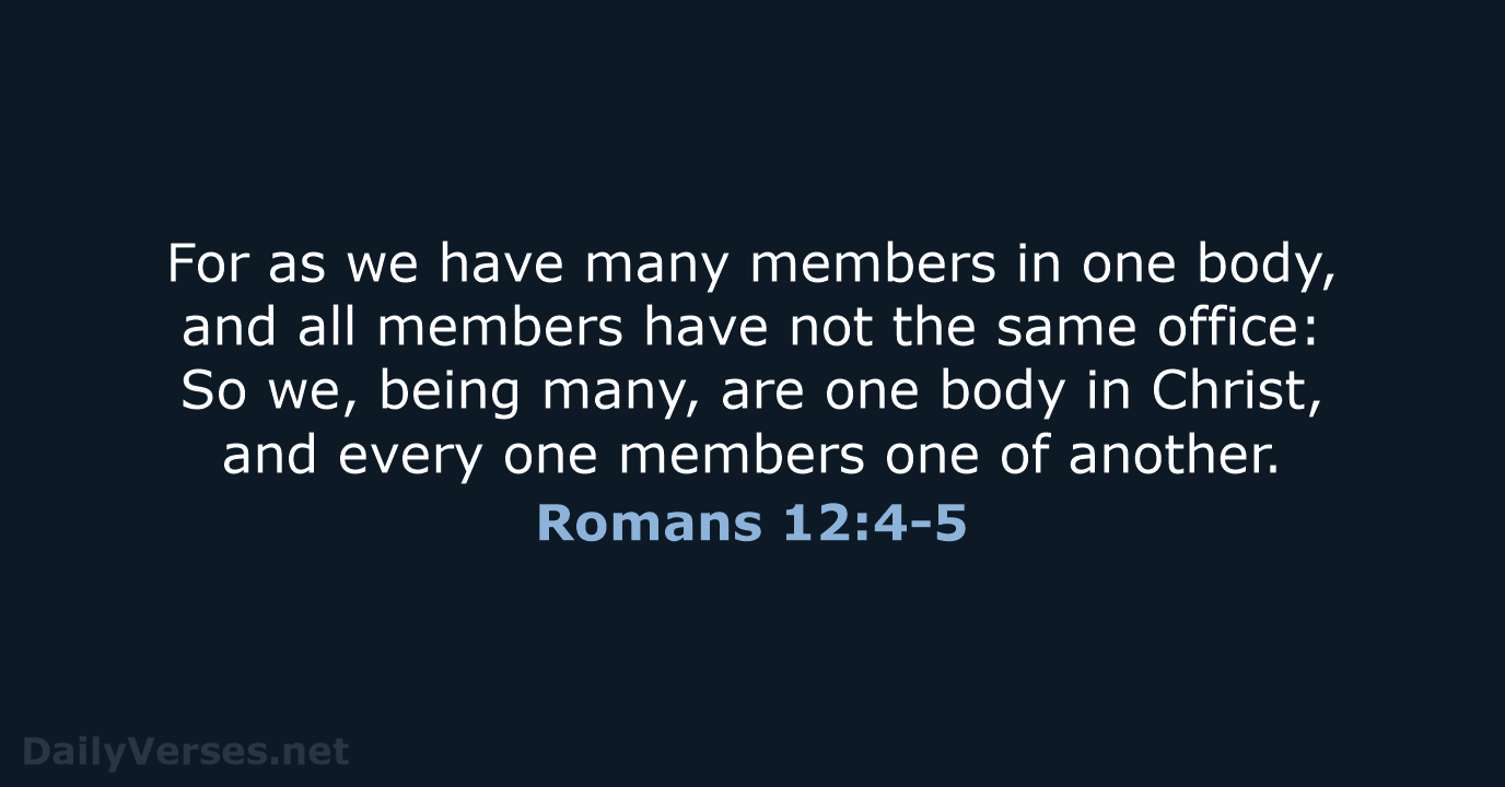 Romans 12:4-5 - KJV