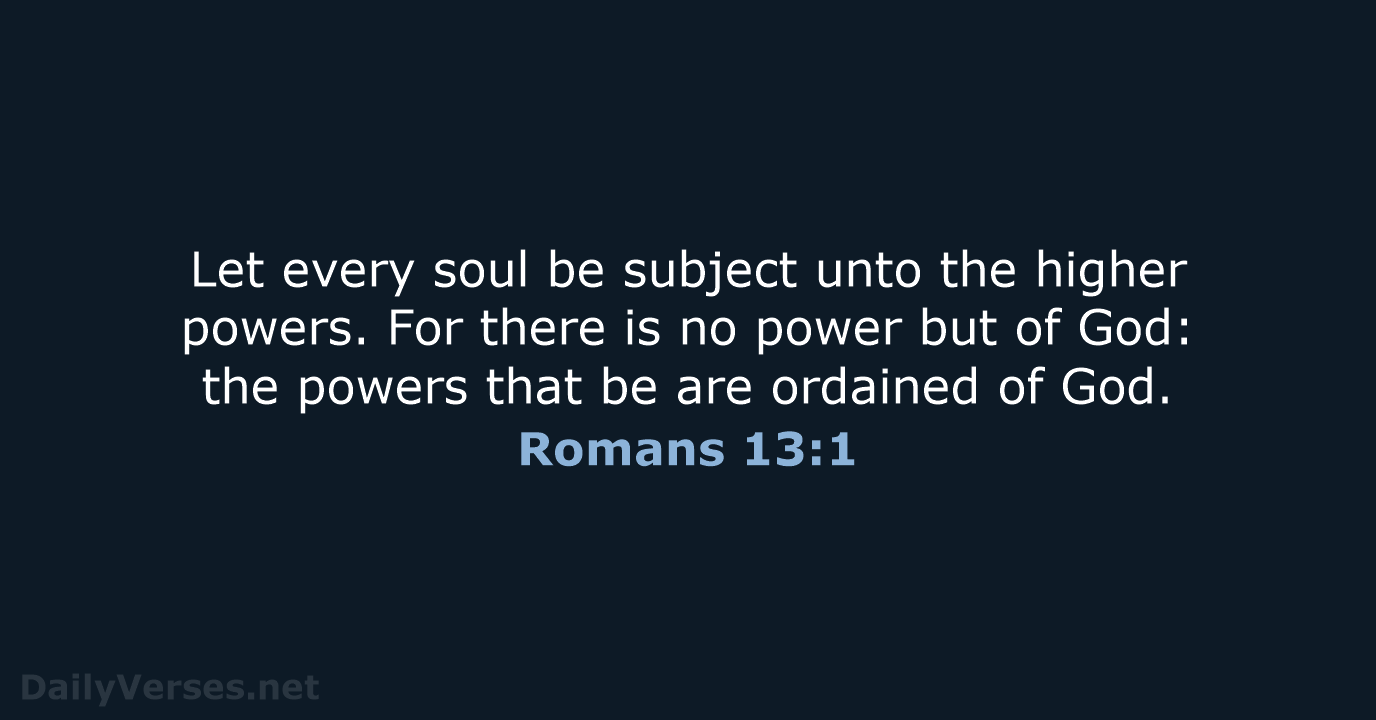 Romans 13:1 - KJV