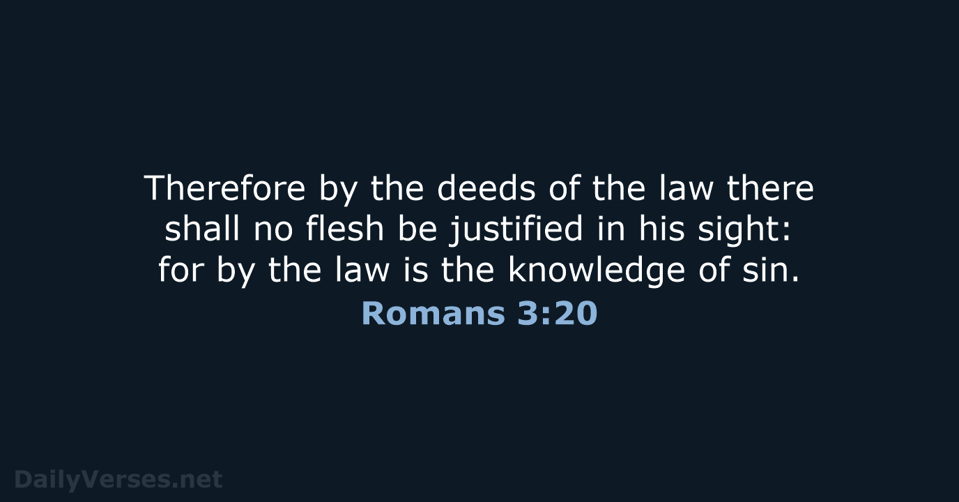 Romans 3:20 - KJV