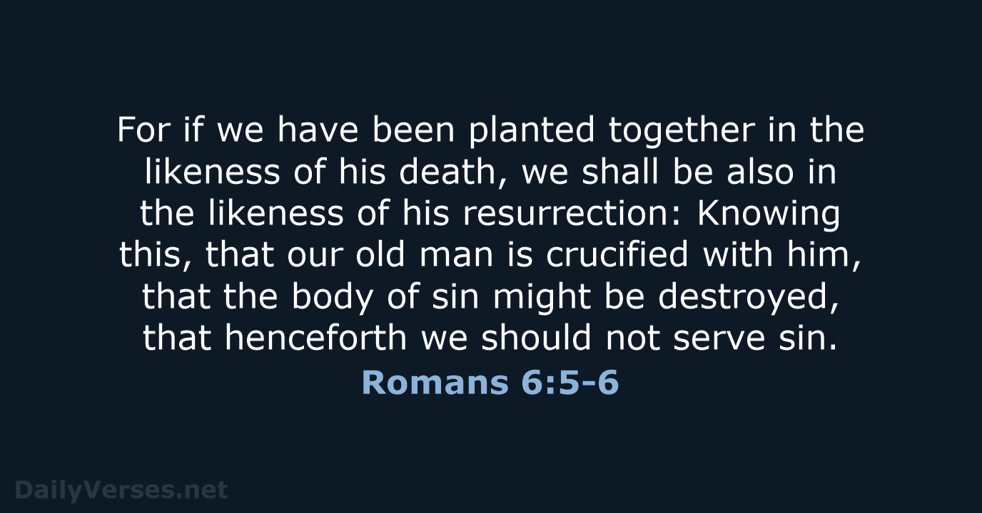 Romans 6:5-6 - KJV