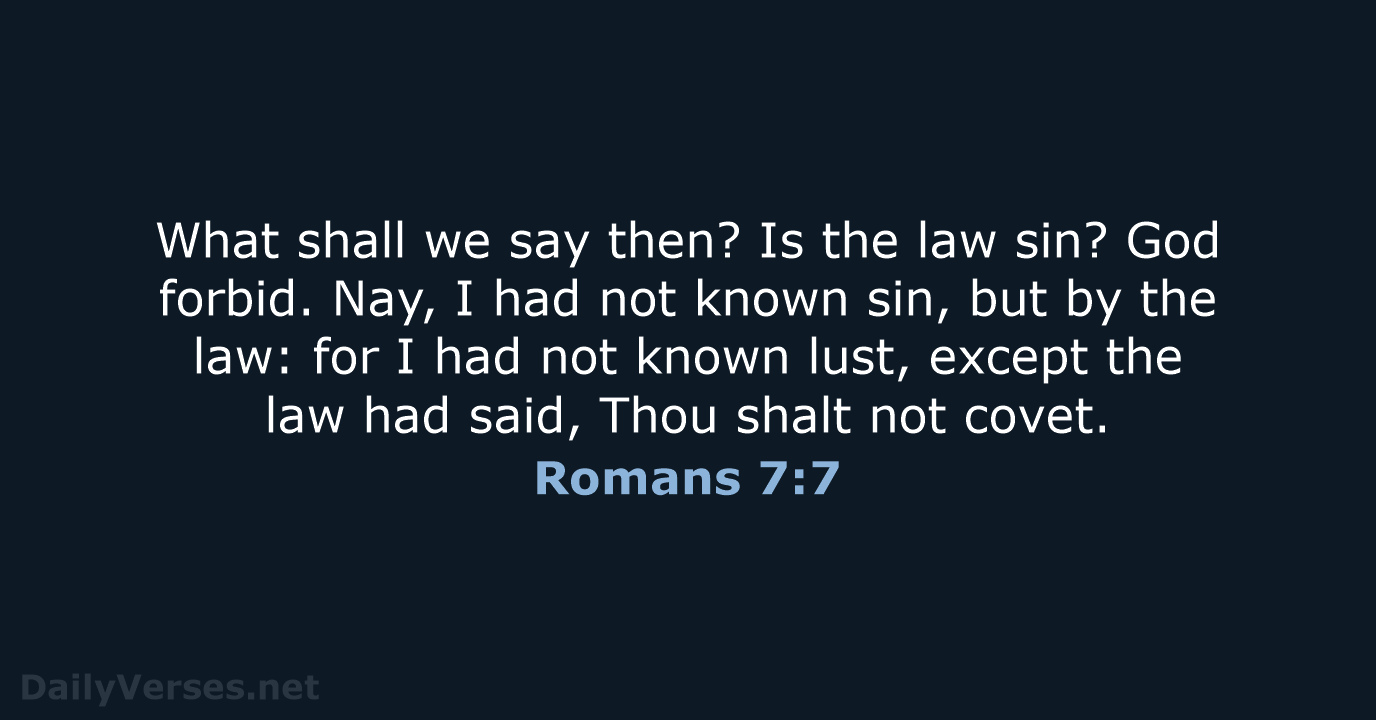 Romans 7:7 - KJV