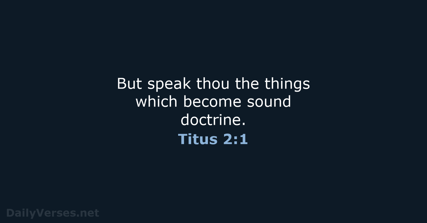 Titus 2:1 - KJV