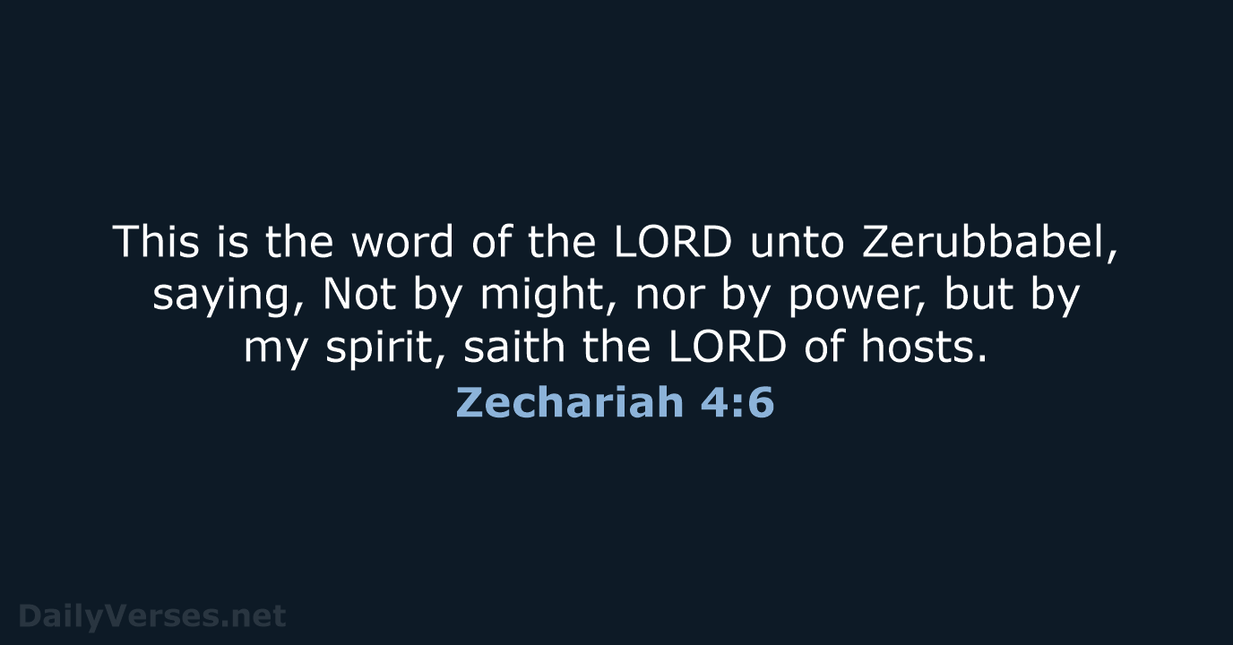 Zechariah 4:6 - KJV