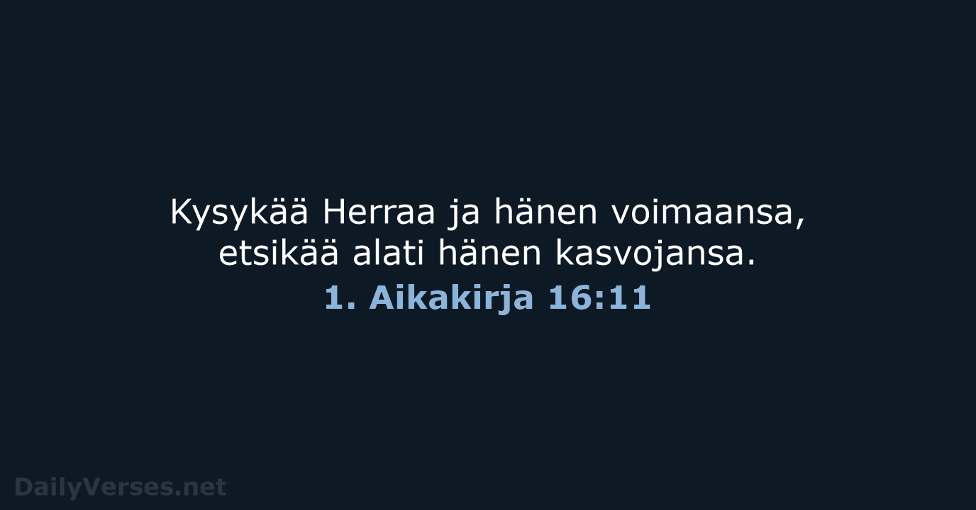 1. Aikakirja 16:11 - KR38