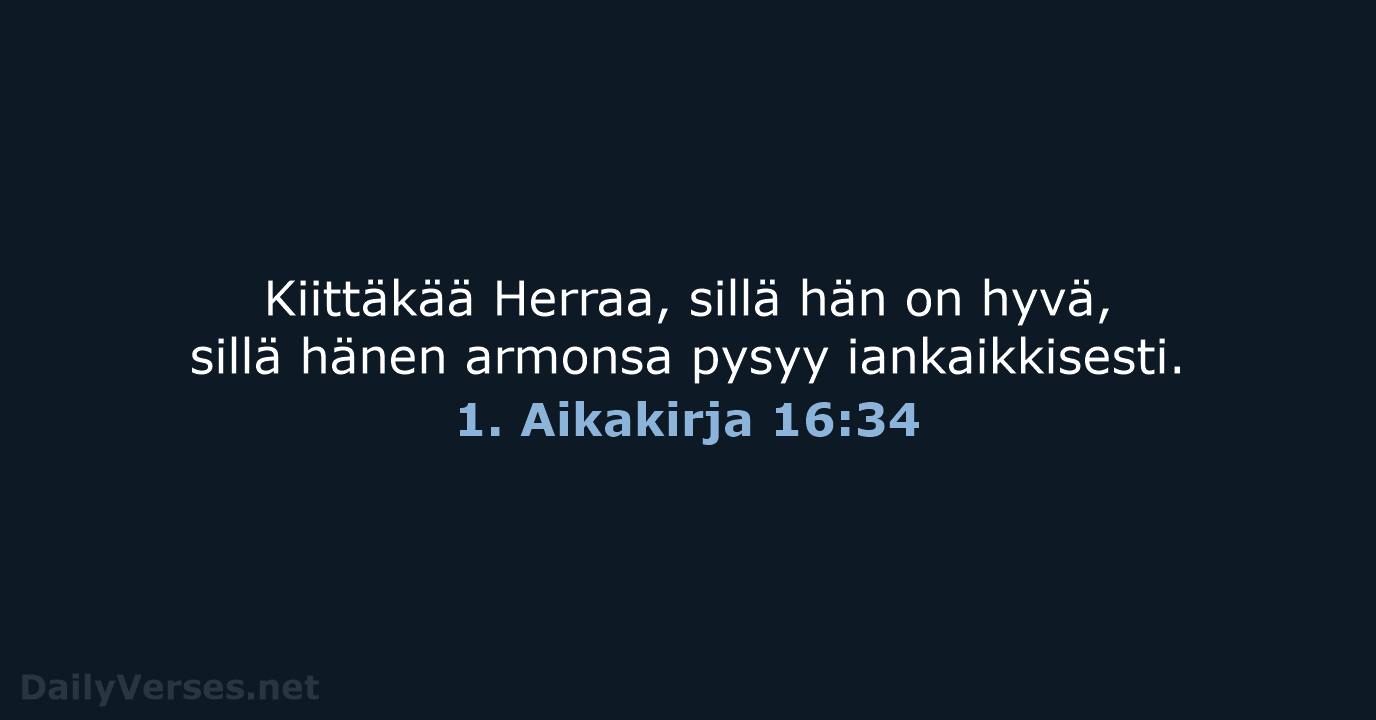 1. Aikakirja 16:34 - KR38