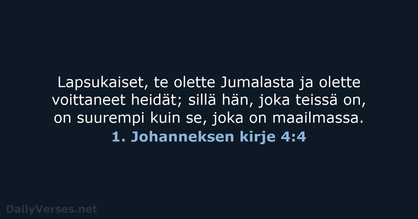 1. Johanneksen kirje 4:4 - KR38