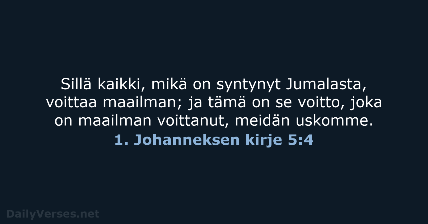 1. Johanneksen kirje 5:4 - KR38