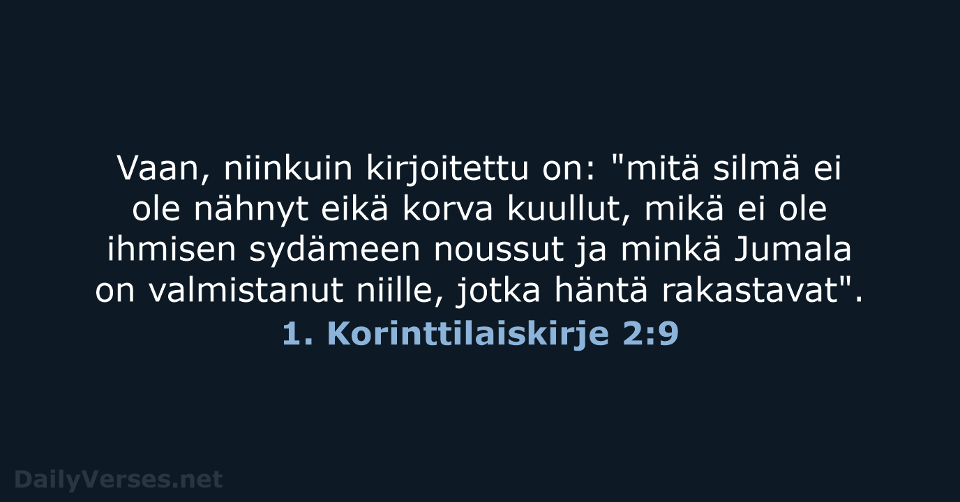 1. Korinttilaiskirje 2:9 - KR38