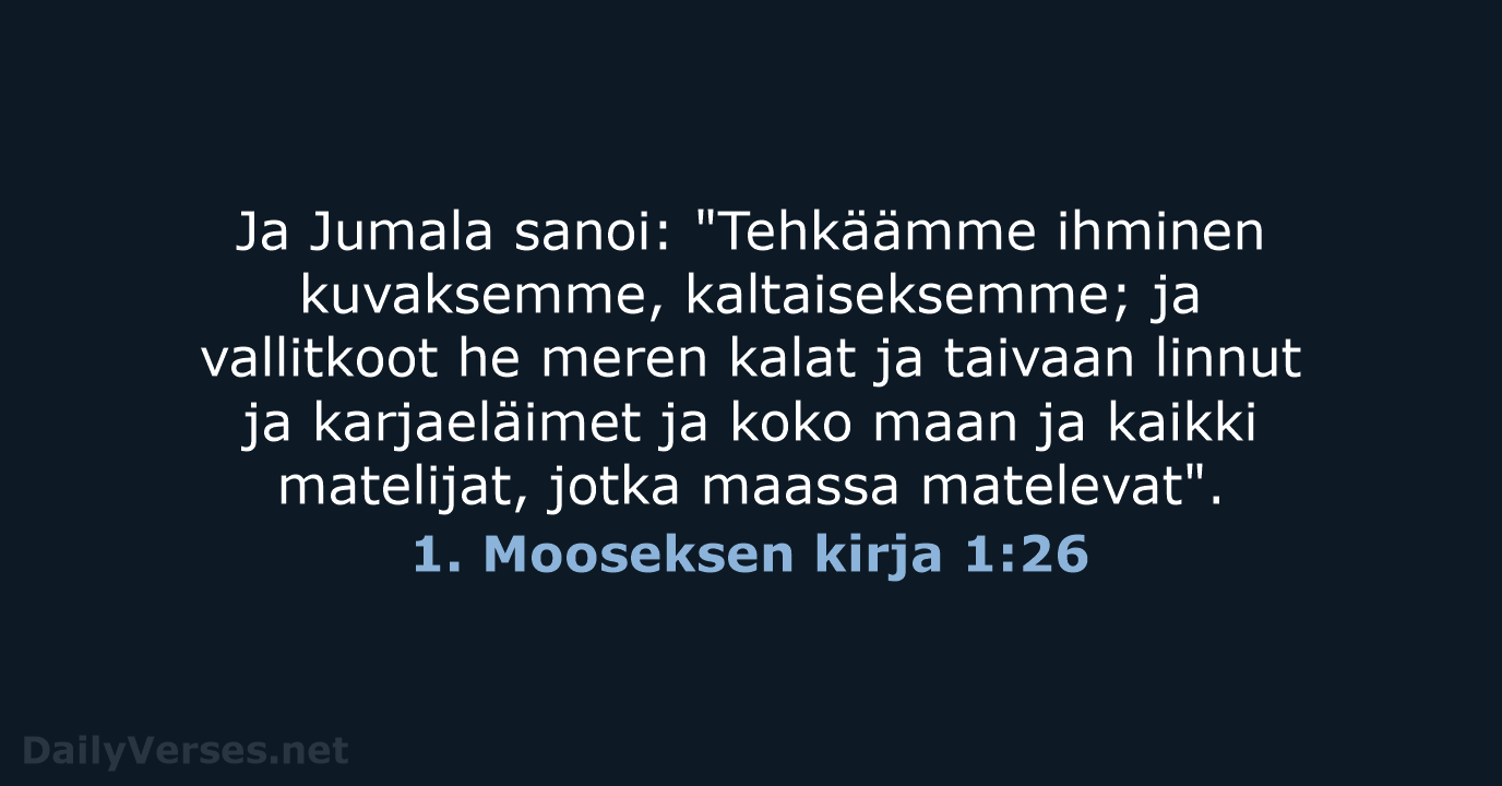 1. Mooseksen kirja 1:26 - KR38