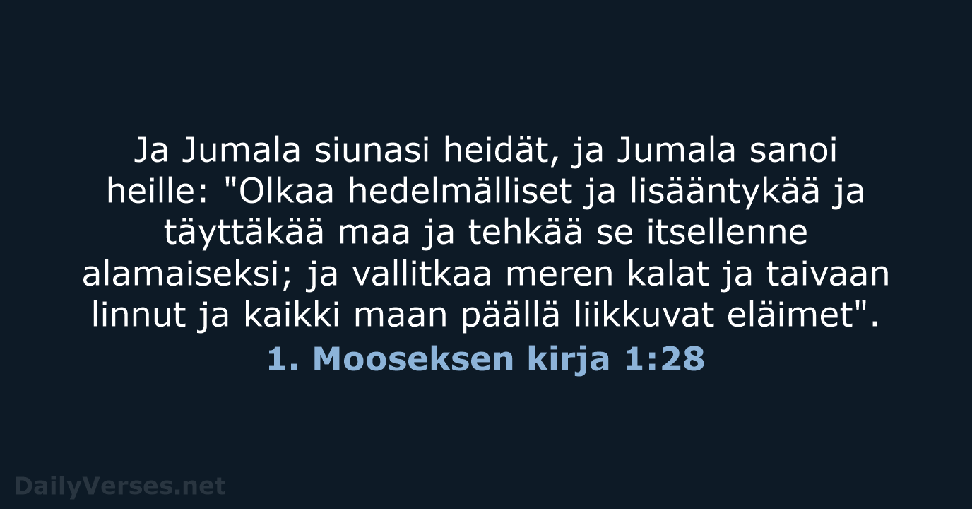 1. Mooseksen kirja 1:28 - KR38