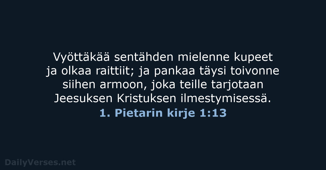 1. Pietarin kirje 1:13 - KR38