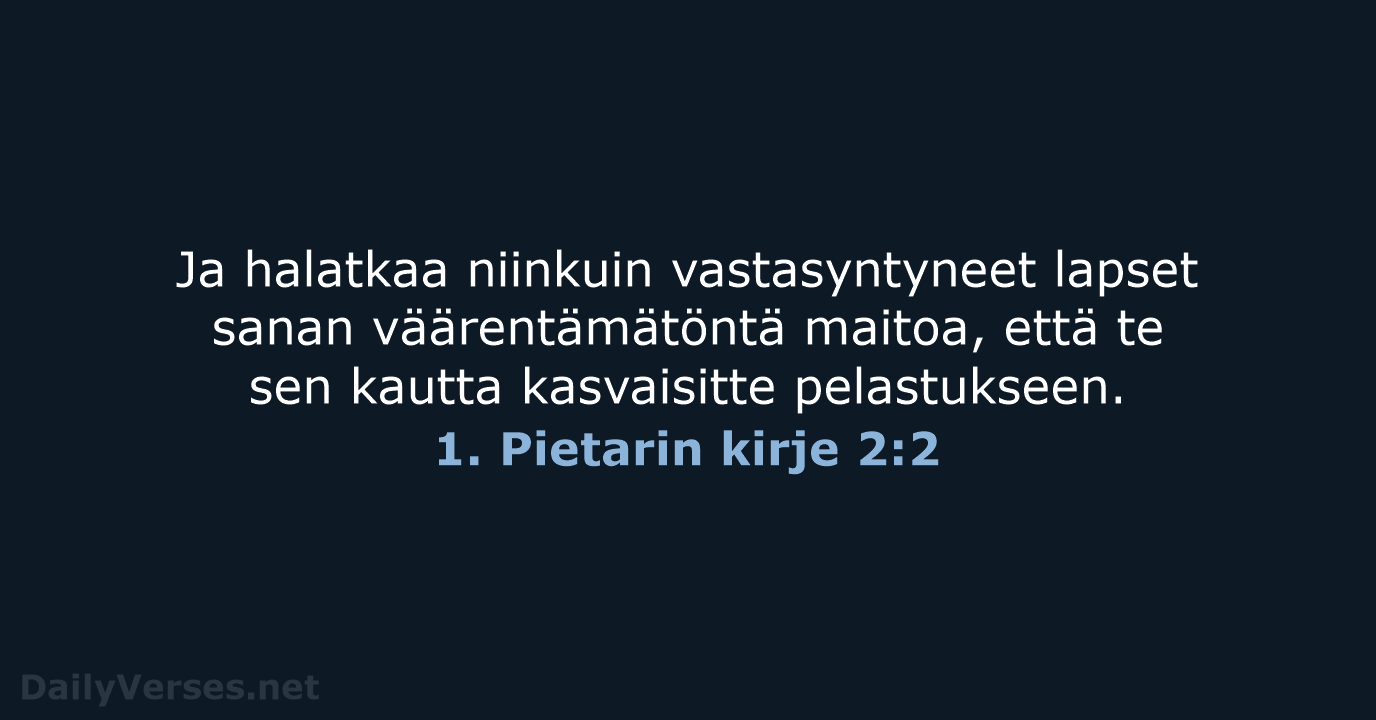 1. Pietarin kirje 2:2 - KR38