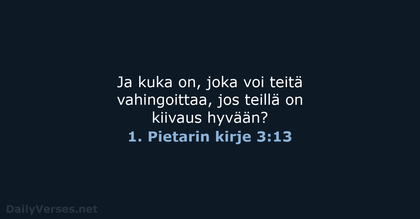 1. Pietarin kirje 3:13 - KR38