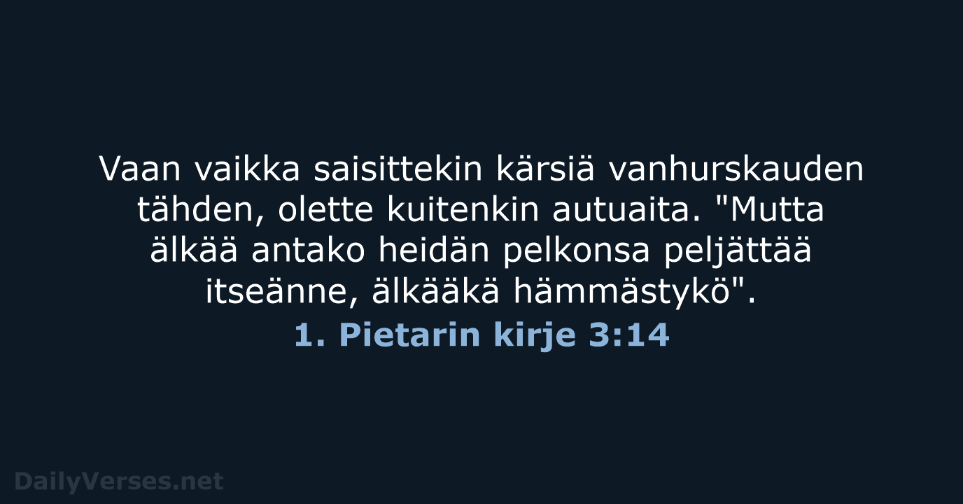 1. Pietarin kirje 3:14 - KR38