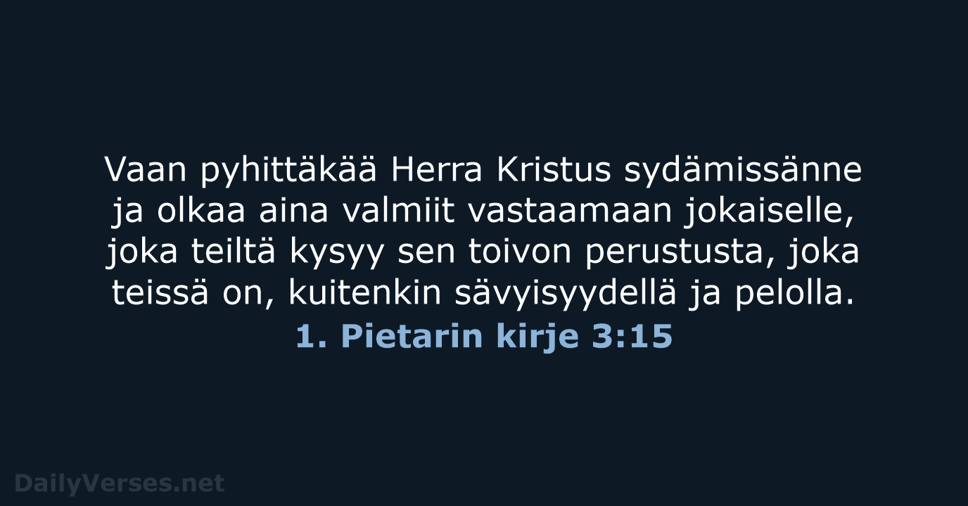 1. Pietarin kirje 3:15 - KR38