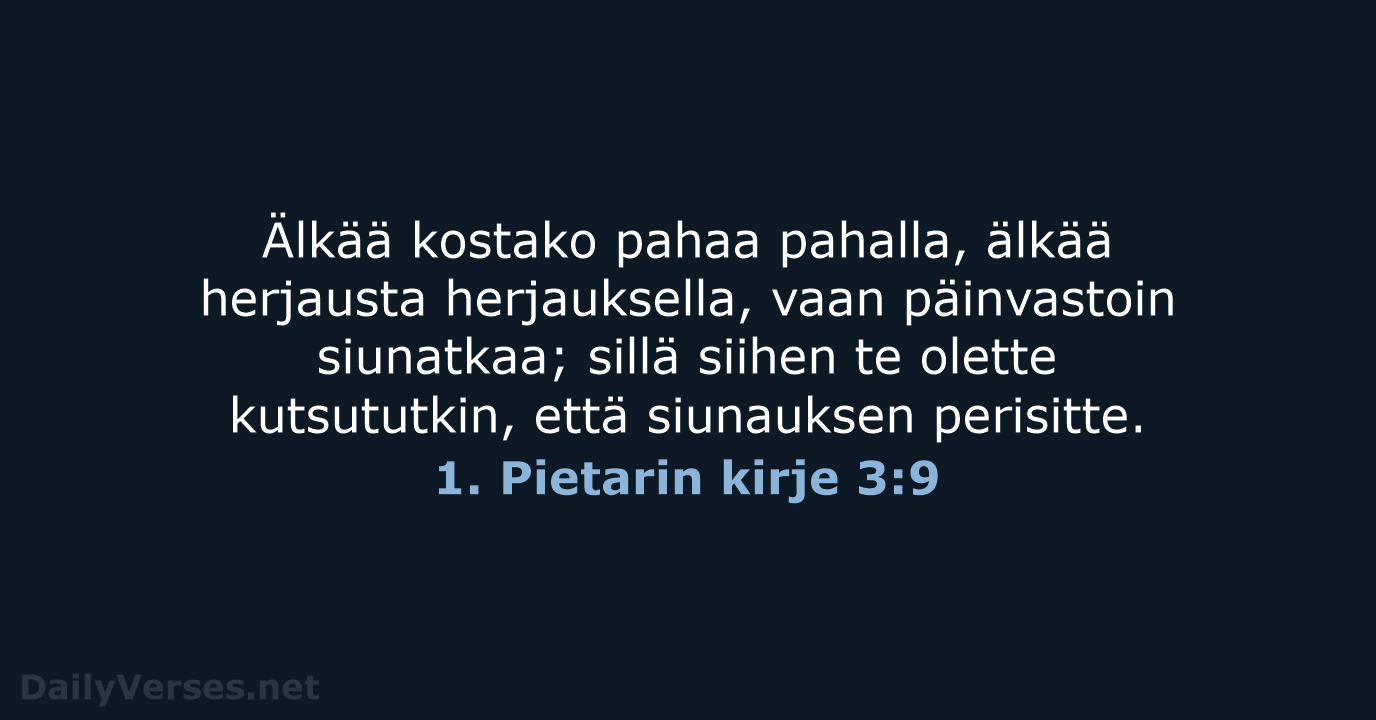 1. Pietarin kirje 3:9 - KR38