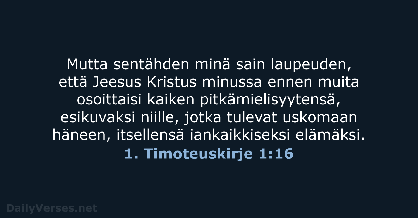 1. Timoteuskirje 1:16 - KR38