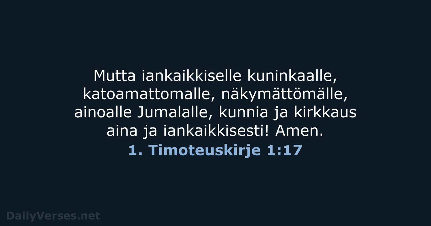 1. Timoteuskirje 1:17 - KR38