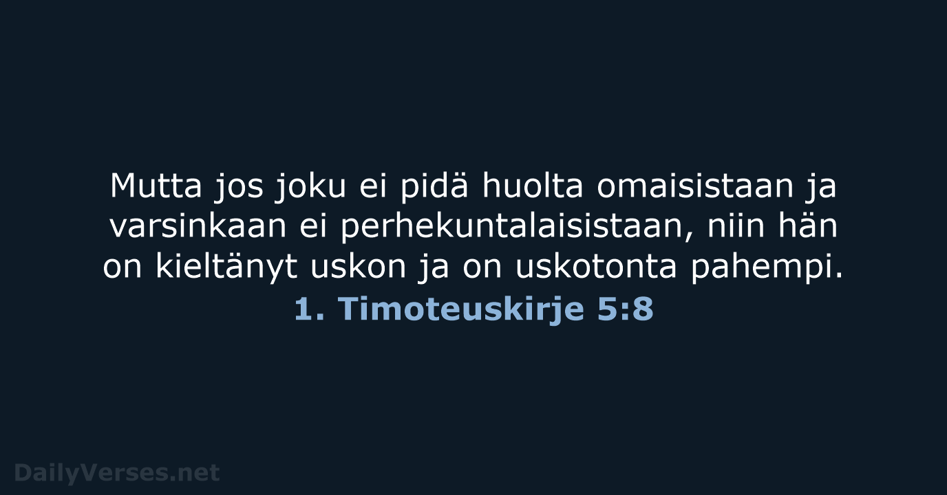 1. Timoteuskirje 5:8 - KR38