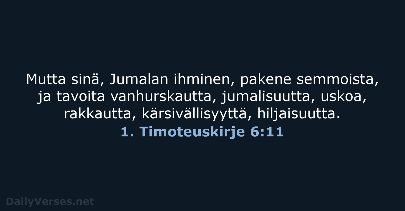 1. Timoteuskirje 6:11 - KR38