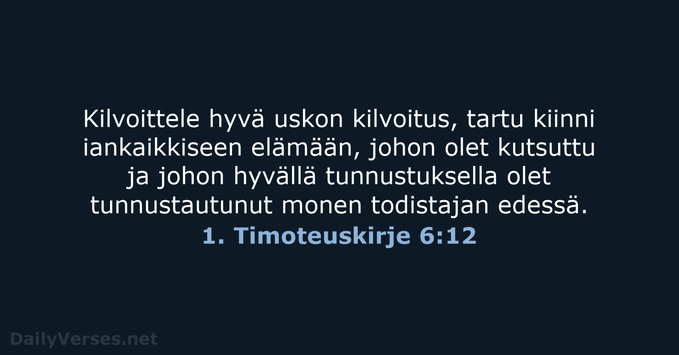 1. Timoteuskirje 6:12 - KR38