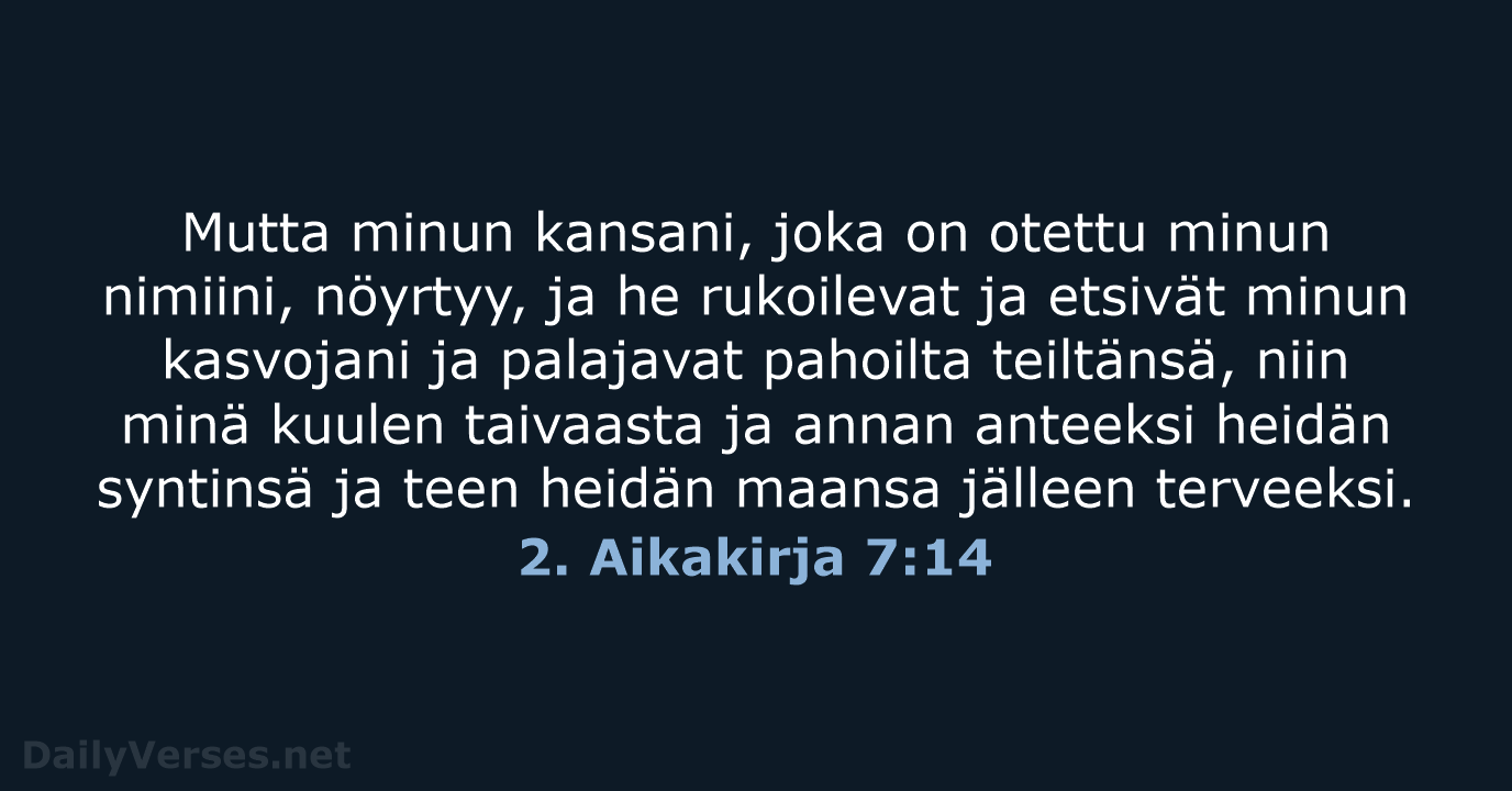 2. Aikakirja 7:14 - KR38