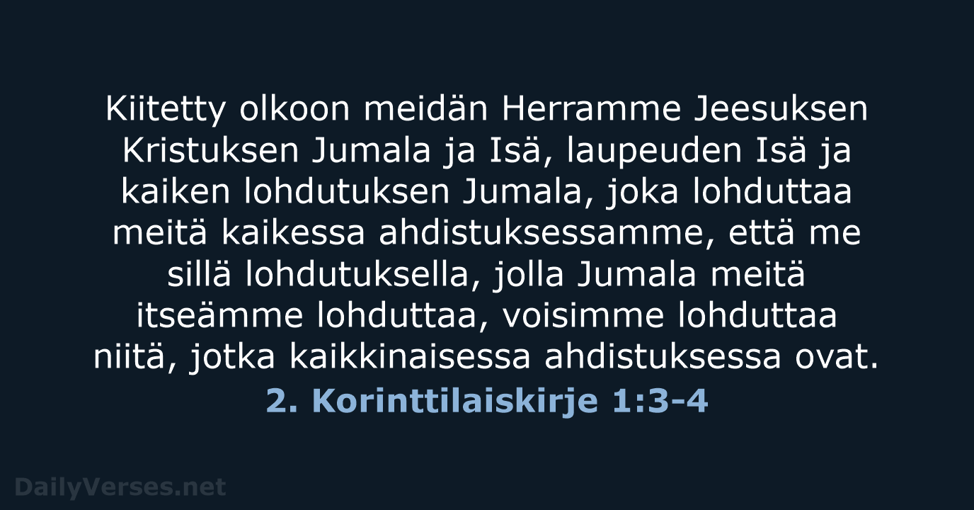 2. Korinttilaiskirje 1:3-4 - KR38