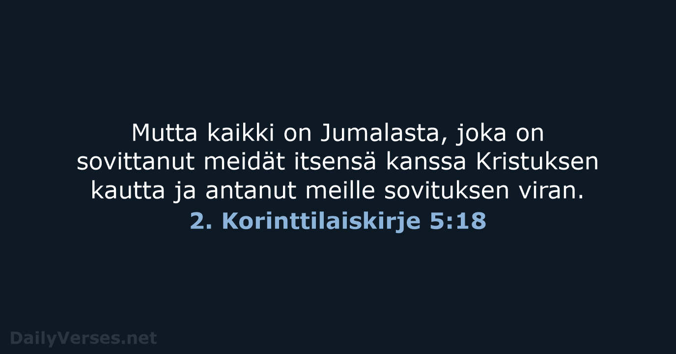 2. Korinttilaiskirje 5:18 - KR38