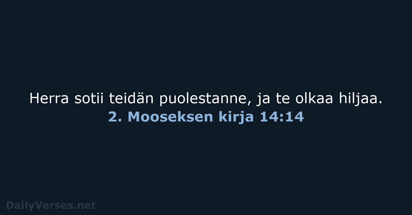 2. Mooseksen kirja 14:14 - KR38