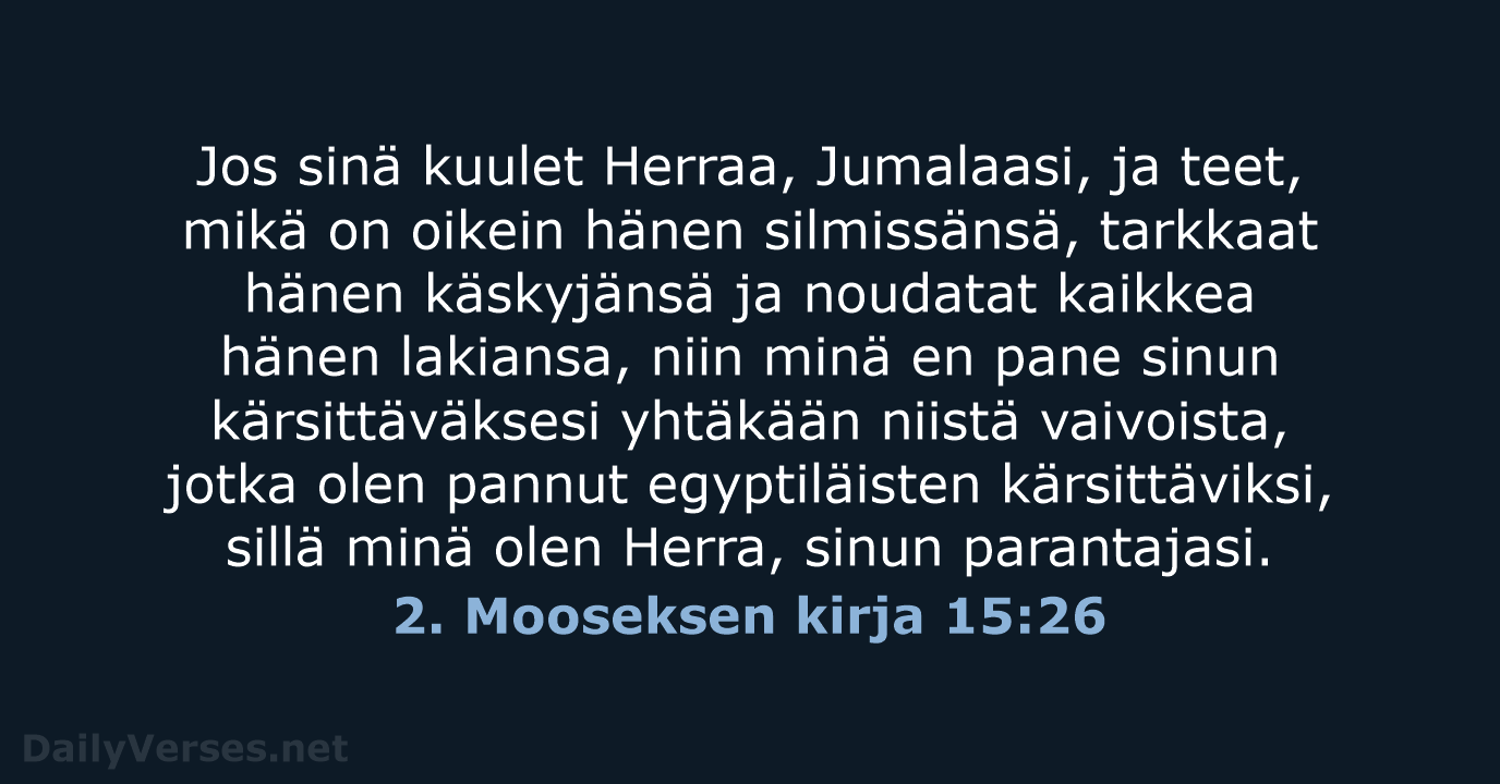 2. Mooseksen kirja 15:26 - KR38