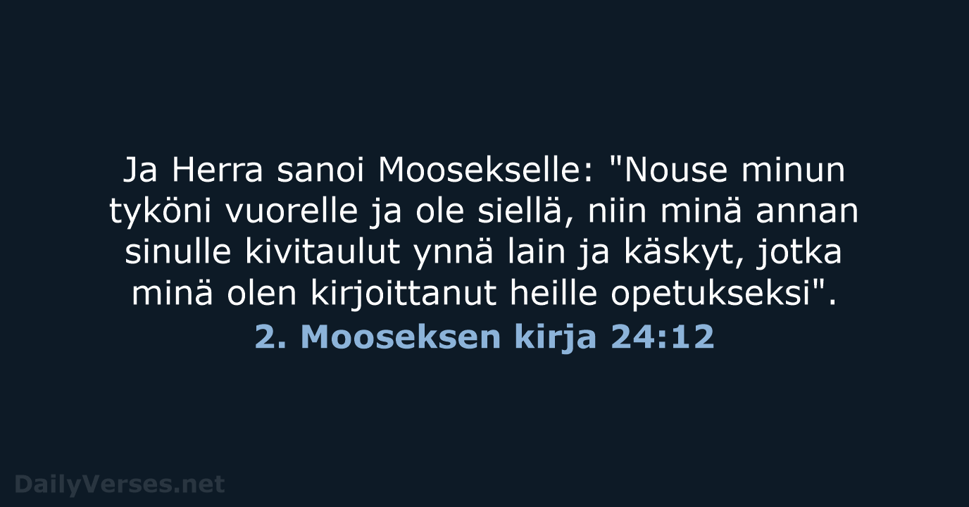 2. Mooseksen kirja 24:12 - KR38