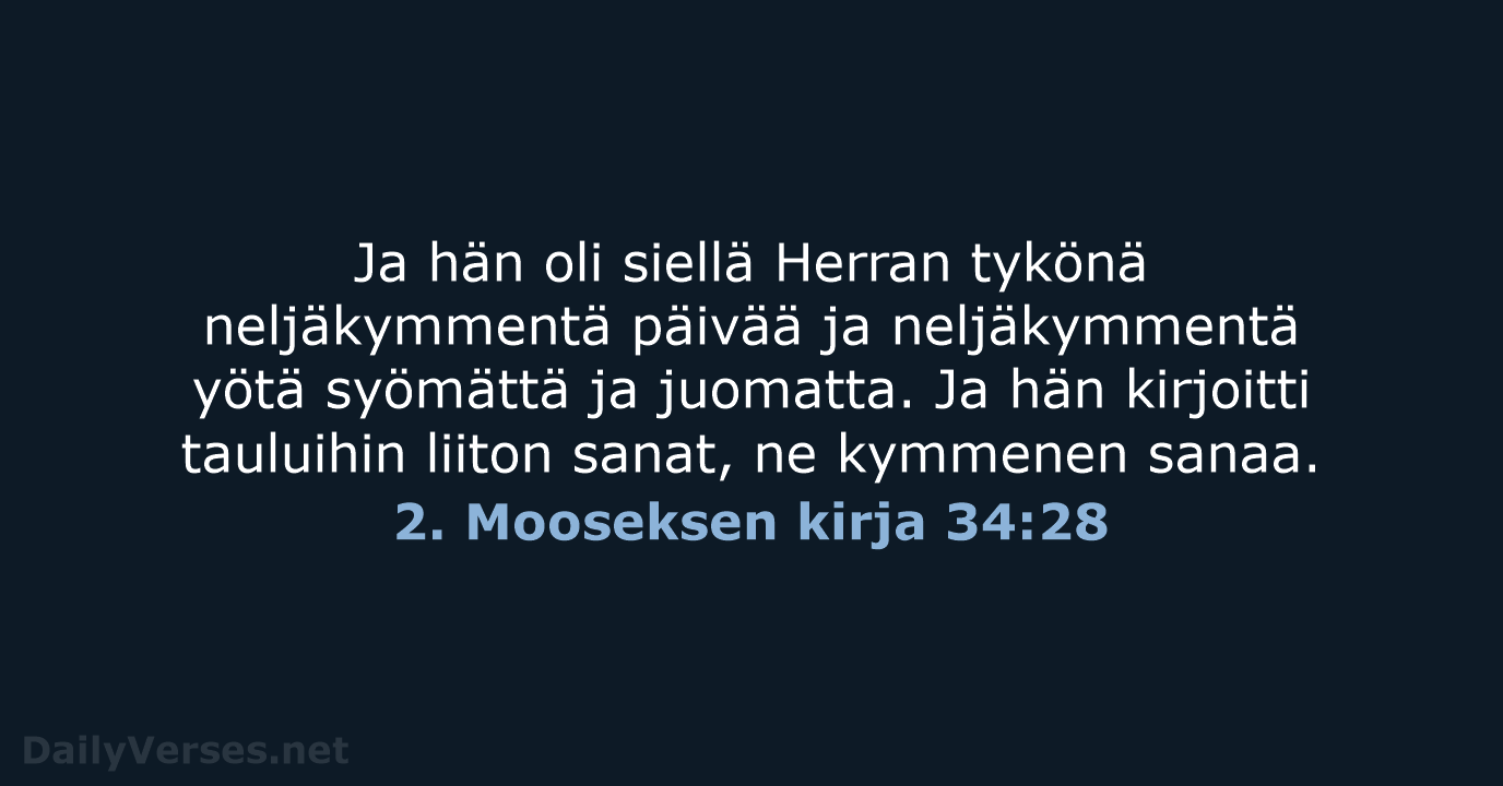 2. Mooseksen kirja 34:28 - KR38