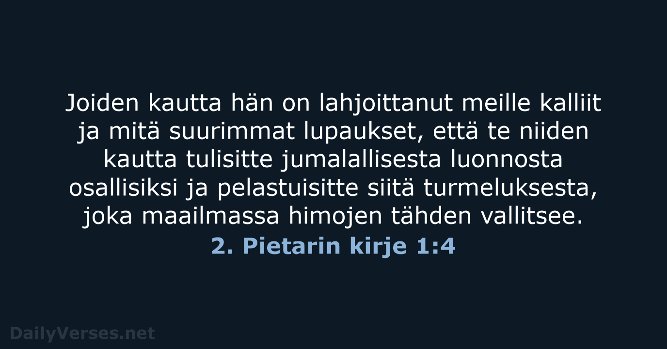 2. Pietarin kirje 1:4 - KR38