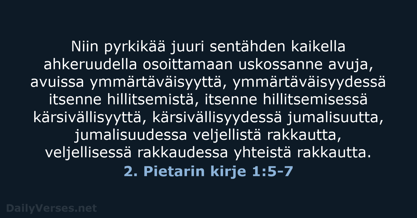 2. Pietarin kirje 1:5-7 - KR38