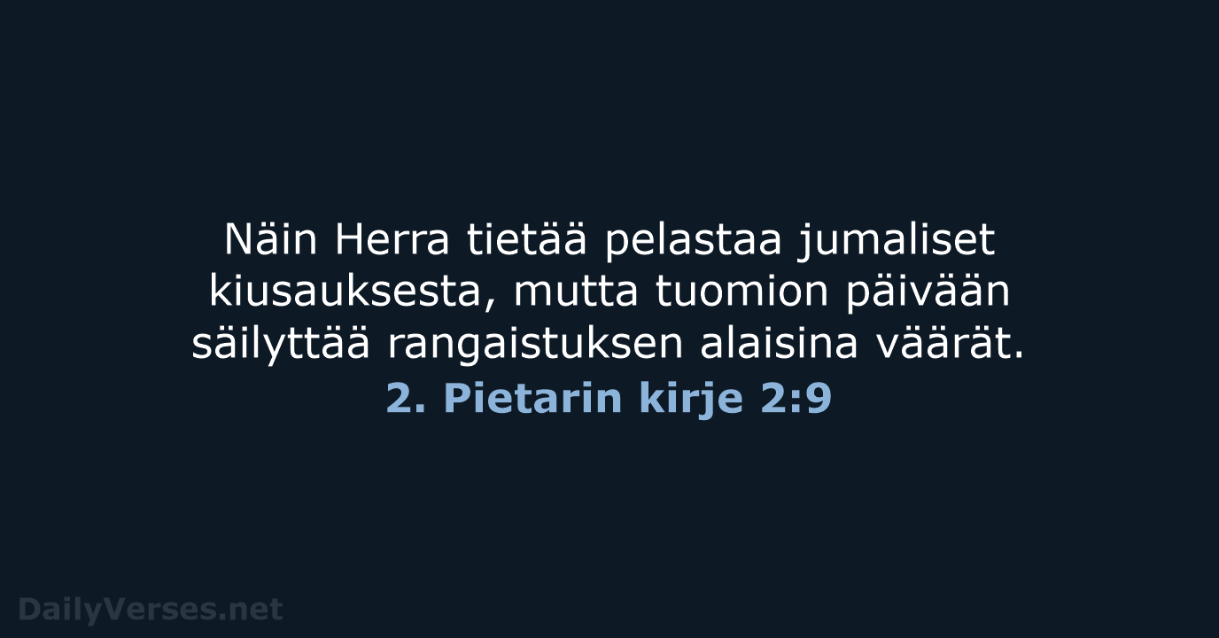 2. Pietarin kirje 2:9 - KR38