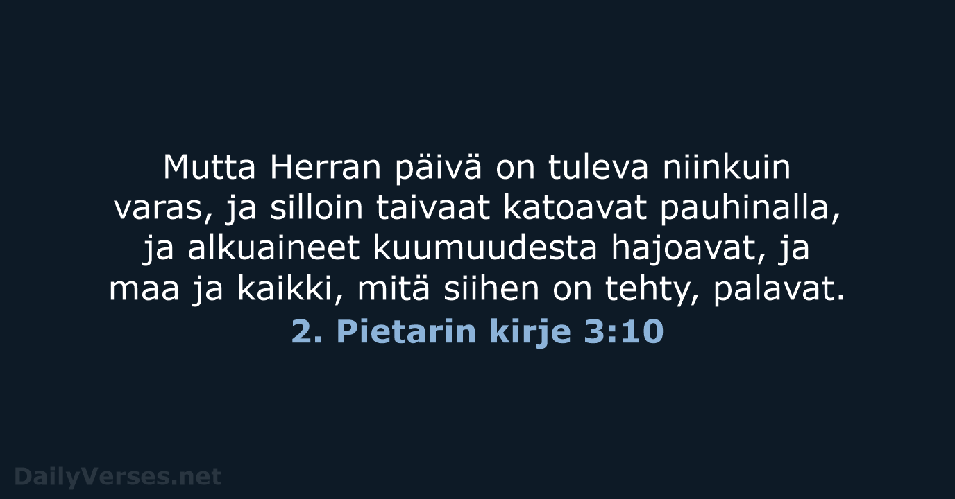 2. Pietarin kirje 3:10 - KR38