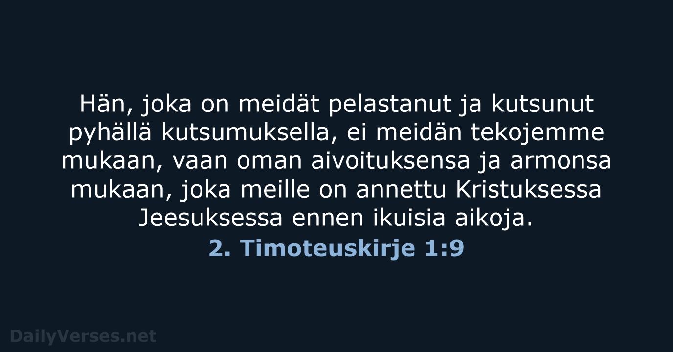 2. Timoteuskirje 1:9 - KR38