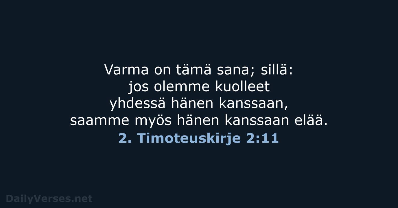 2. Timoteuskirje 2:11 - KR38