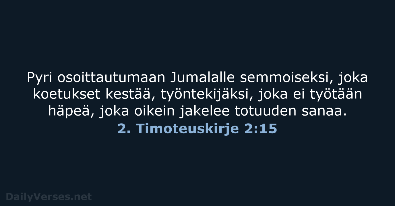 2. Timoteuskirje 2:15 - KR38