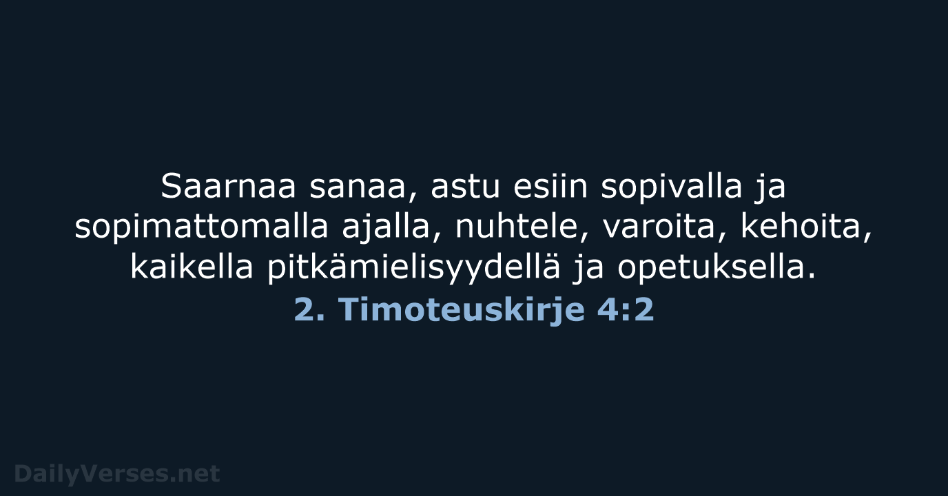 2. Timoteuskirje 4:2 - KR38