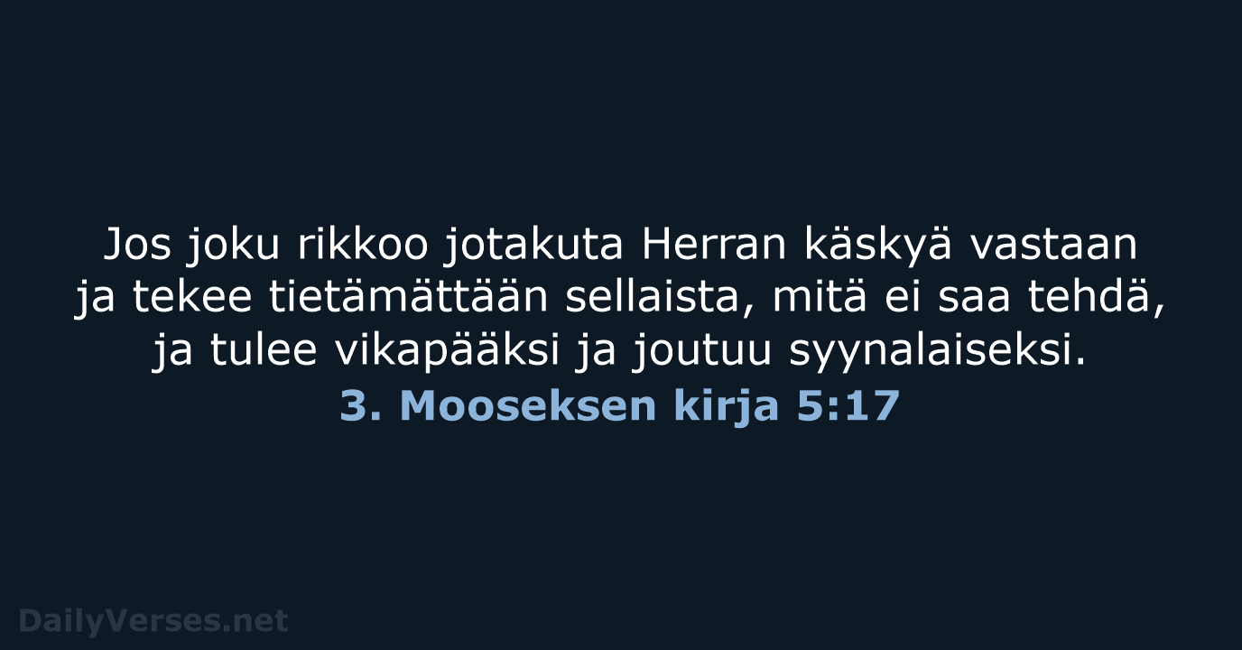 3. Mooseksen kirja 5:17 - KR38